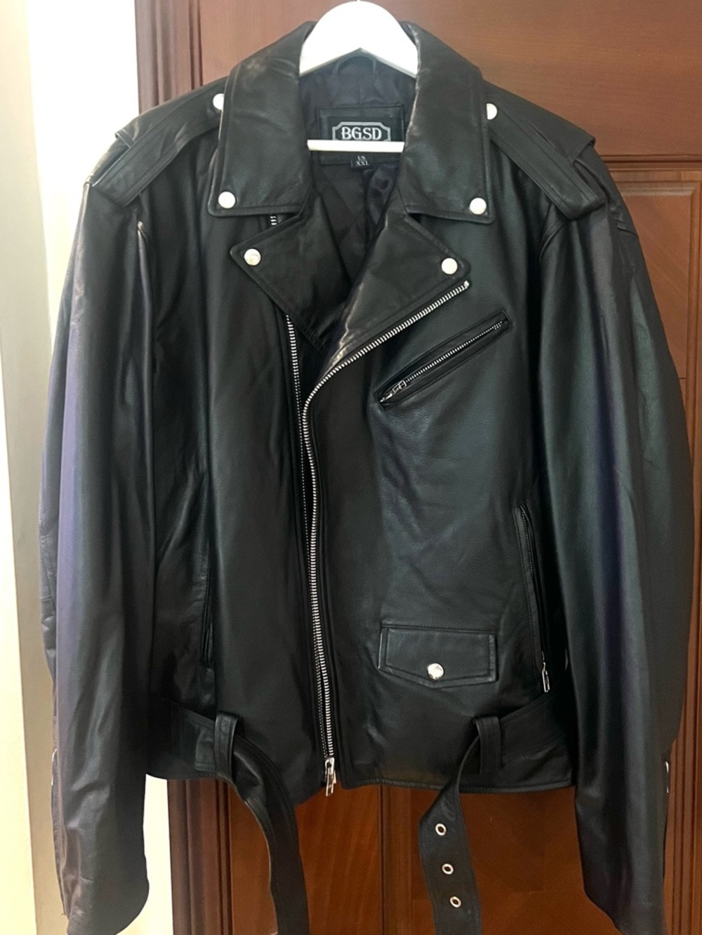 Men's Men Classic Leather Motorcycle Jacket